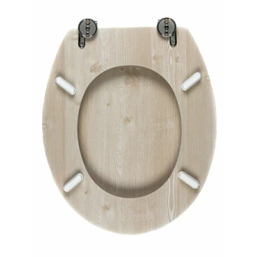 Beldray LA033710WOAKPFEU7 drevené MDF WC sedadlo - biely dub - 3