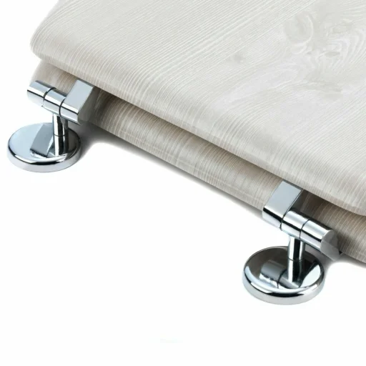 Beldray LA033710WOAKPFEU7 drevené MDF WC sedadlo - biely dub - 4
