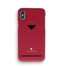 VixFox zadný kryt s priehradkou na karty pre Samsung S9 rubínovo červený