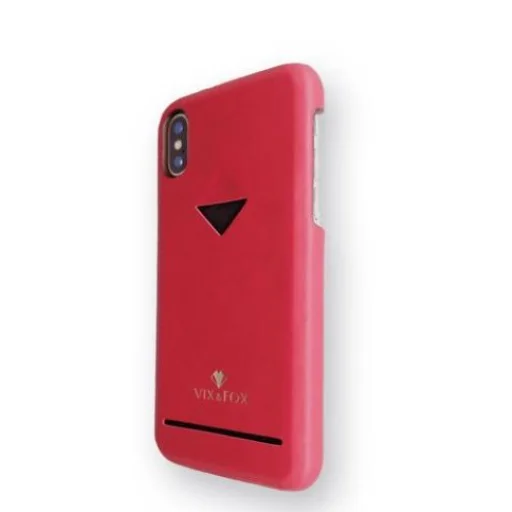 VixFox zadný kryt s priehradkou na karty pre Samsung S9 rubínovo červený - 2