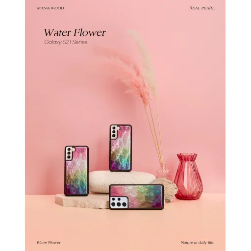 iKins čierne puzdro vodný kvet pre Samsung Galaxy S21+ - 2