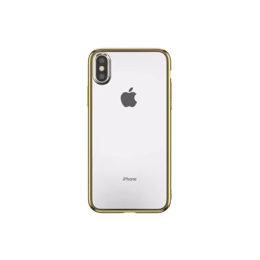 Devia Glitter Soft Case (TPU) iPhone XS/X (5.8) zlaté puzdro - 3