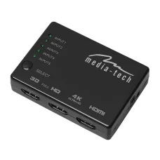Media-Tech MT5207 5x HDMI switch 4K HDMI prepínač