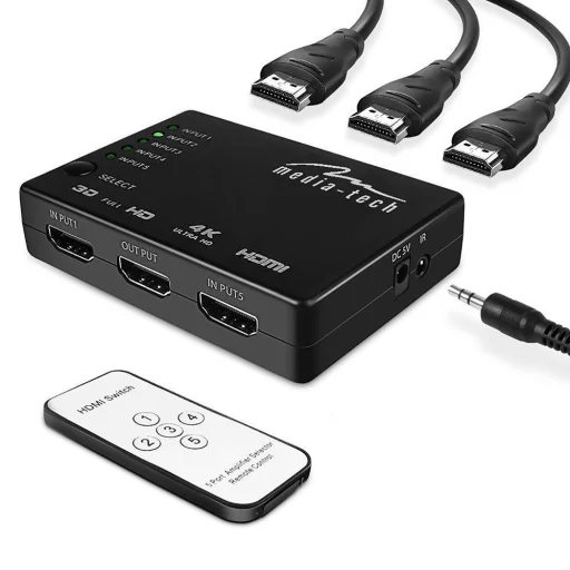 Media-Tech MT5207 5x HDMI switch 4K HDMI prepínač - 3