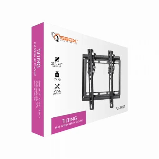 Sbox PLB-3422T naklápací nástenný držiak na ploché LED TV 23"-43" 35 kg - 6