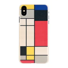 MAN&WOOD fa mintás tok iPhone X/XS készülékhez, fehér
