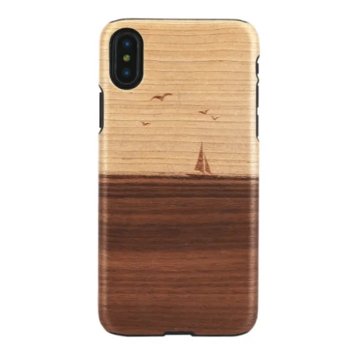 MAN&WOOD iPhone X/XS mare čierne puzdro - 1