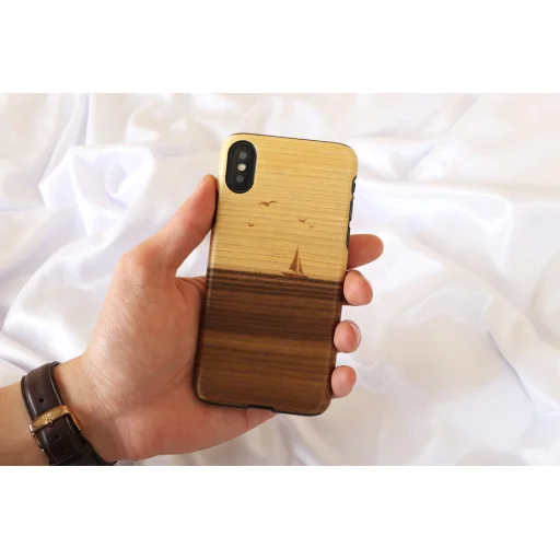 MAN&WOOD iPhone X/XS mare čierne puzdro - 4