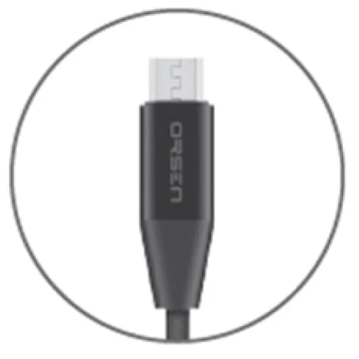 Orsen S32 Micro dátový kábel 2.1A 1,2 m čierny - 2