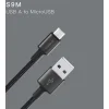 Orsen S9M USB-A – MicroUSB 2.1A 1 m čierny kábel thumbnail