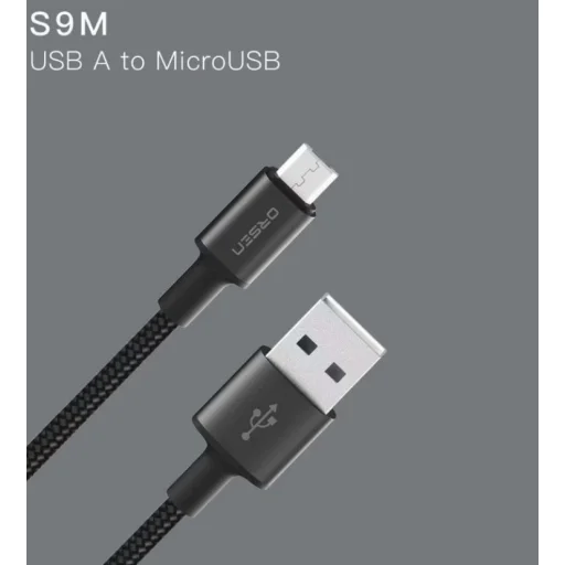 Orsen S9M USB-A – MicroUSB 2.1A 1 m čierny kábel - 3