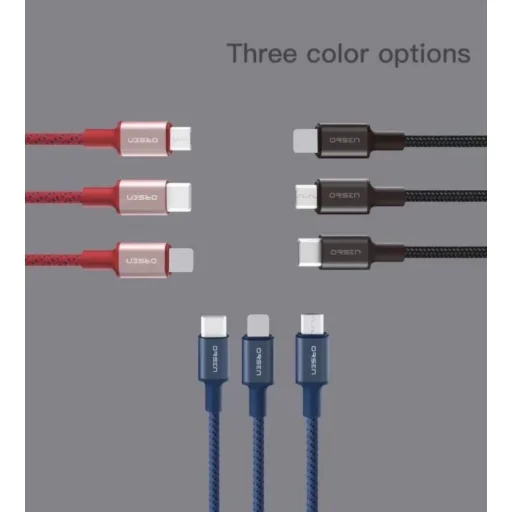 Orsen S9M USB-A – MicroUSB 2.1A 1 m čierny kábel - 4
