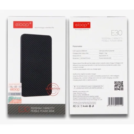 Eloop E30 prenosná powerbanka 5000mAh čierna - 10
