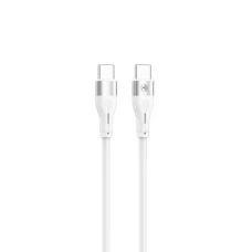 Tellur Silicone Type-C - Type-C PD60W 1 m biely kábel