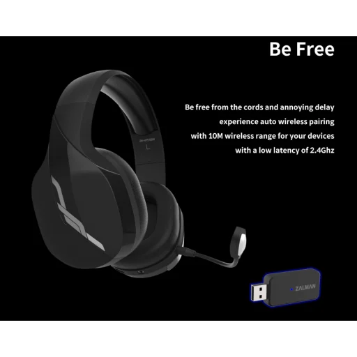 Zalman ZM-HPS700W bezdrôtový 7.1 herný headset čierny - 9