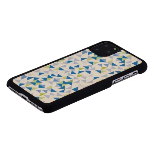 MAN&WOOD iPhone 11 Pro Max modrý trojuholník čierne puzdro - 2