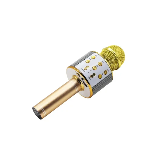 Manta MIC10-G Gold karaoke mikrofón s reproduktorom - 1