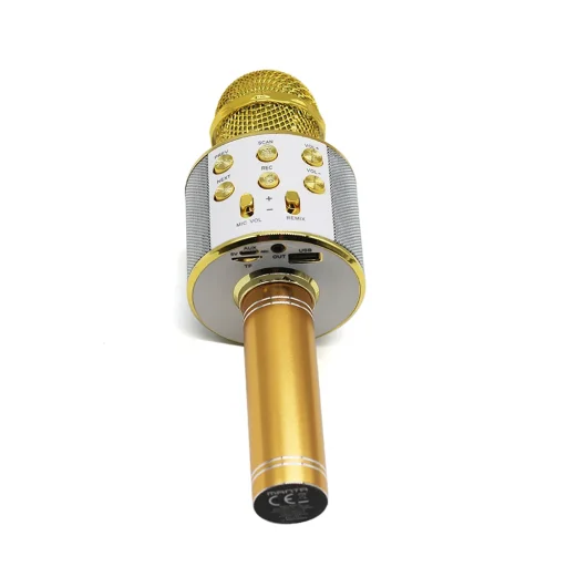 Manta MIC10-G Gold karaoke mikrofón s reproduktorom - 5