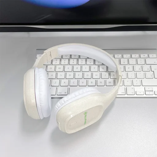 Tellur Green Bluetooth bezdrôtové slúchadlá na uši Pulse, skladacie, krémové - 3