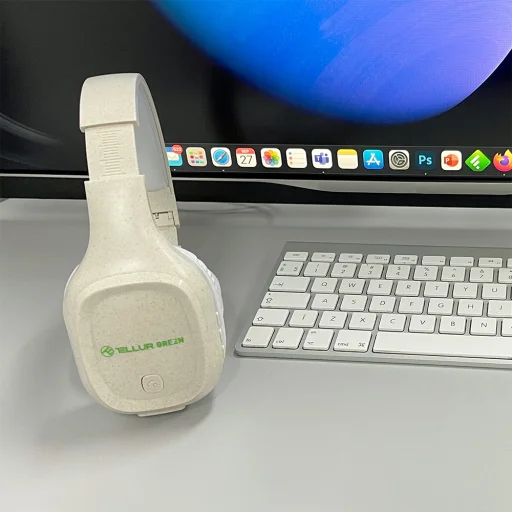 Tellur Green Bluetooth bezdrôtové slúchadlá na uši Pulse, skladacie, krémové - 4