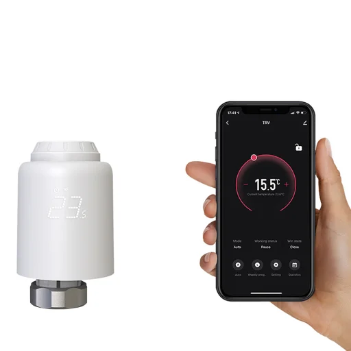 Tellur Smart WiFi LED biela termostatická radiátorová hlavica RVSH1 - 6