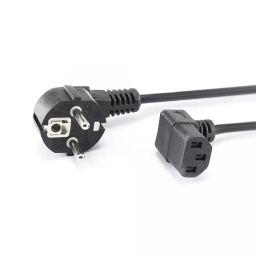 Sbox PC - SCHUKO napájací kábel 2 m, s uhlovým konektorom - 1
