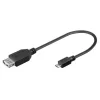 Sbox USB-A samica – microUSB samec adaptérový kábel 0,1 m čierny thumbnail