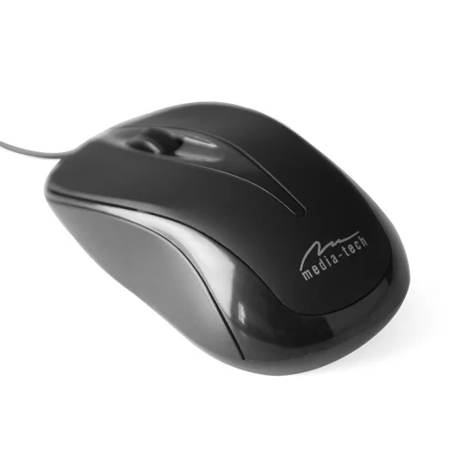 Media-Tech MT1091K Plano čierna optická drôtová myš - 2