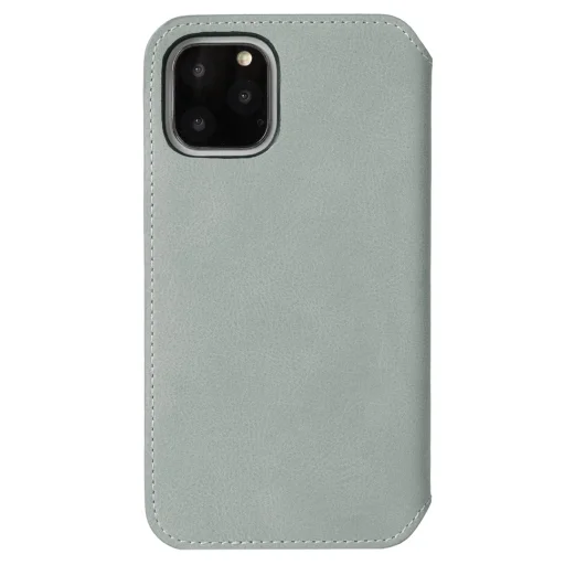 Krusell Sunne PhoneWallet Apple iPhone 11 Pro vintage sivé kožené flipové puzdro - 2