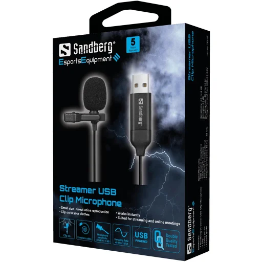 Sandberg 126-40 Streamer USB klopový mikrofón - 4