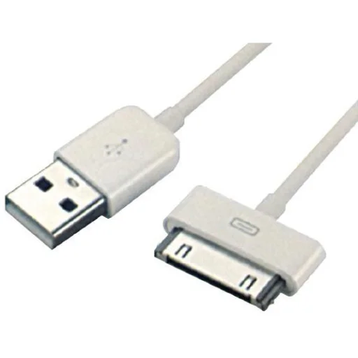 Sbox USB-A samec – Lightning / iPhone / iPod / iPad 30-pinový kábel 2 m biely - 1