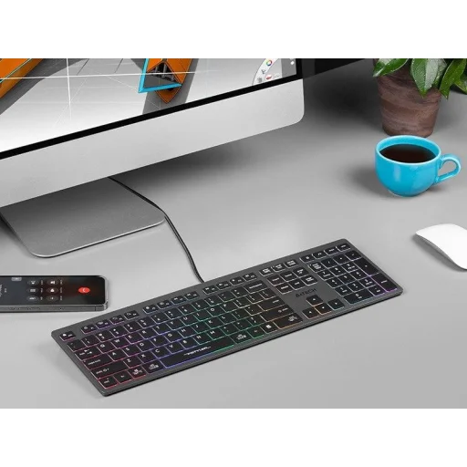 A4Tech FSTYLER FX60H Grey drôtová klávesnica s neónovým podsvietením - 5