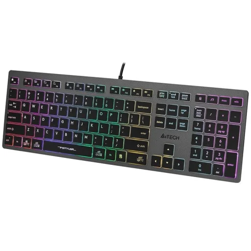 A4Tech FSTYLER FX60H Grey drôtová klávesnica s neónovým podsvietením - 1