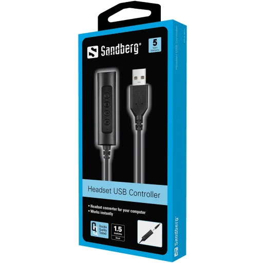 Sandberg 134-17 USB ovládač pre headset 1,5 m - 3