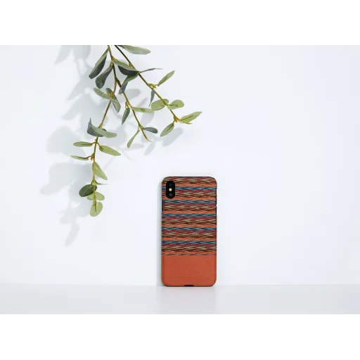 MAN&WOOD iPhone XS Max hnedé kockované čierne puzdro - 3