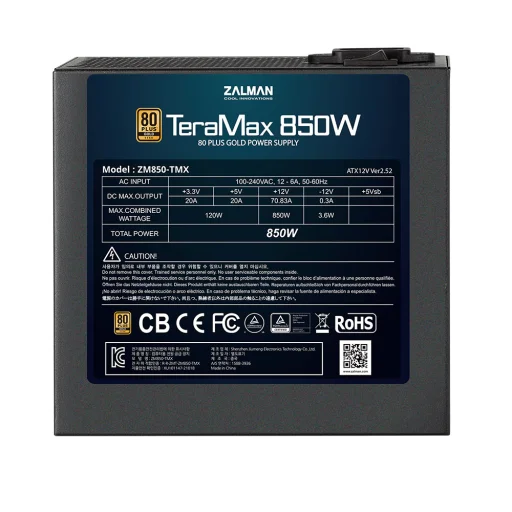 Zalman ZM850-TMX TeraMax850 850W 80+ Gold napájací zdroj - 3