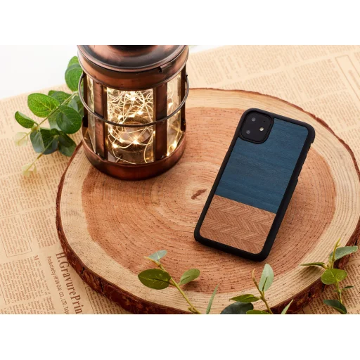 MAN&WOOD iPhone 11 rifľové čierne puzdro - 3
