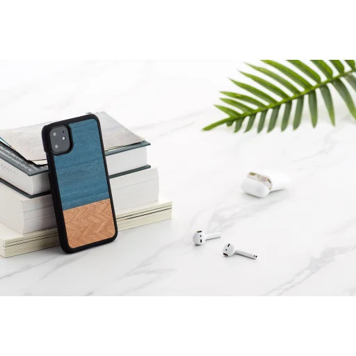 MAN&WOOD iPhone 11 rifľové čierne puzdro - 4