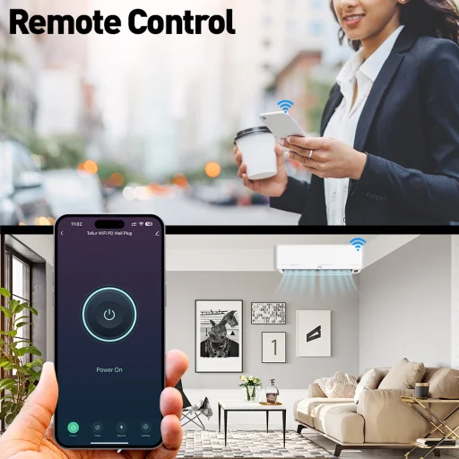 Tellur Smart WiFi nástenná inteligentná zásuvka 3600W 16A, PD20W, USB 18W, s meraním spotreby, biela - 7