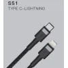Orsen S51 Type-C–Lightning kábel 3A 1 m čierny thumbnail