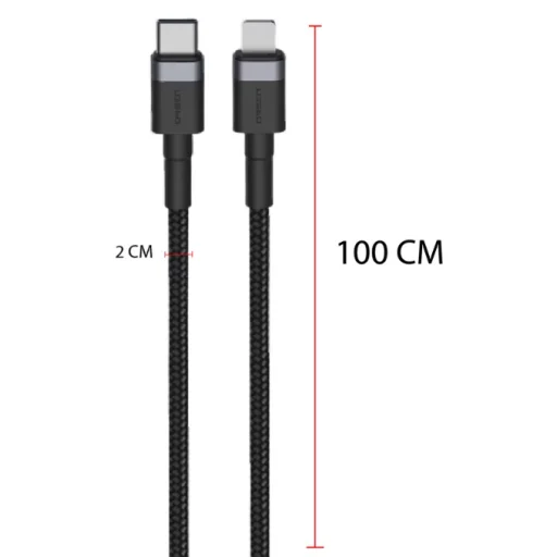 Orsen S51 Type-C–Lightning kábel 3A 1 m čierny - 2