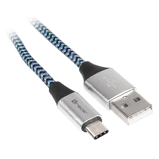 Tracer 46266 USB 2.0 Type-C – USB-A 1 m čierno-modrý kábel - 1