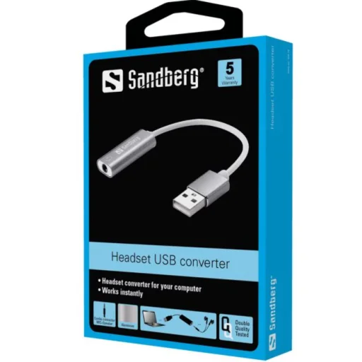 Sandberg 134-13 Headset USB konvertor adaptér - 2