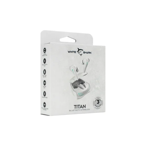 White Shark GEB-TWS96 Titan White Bluetooth slúchadlá - 4
