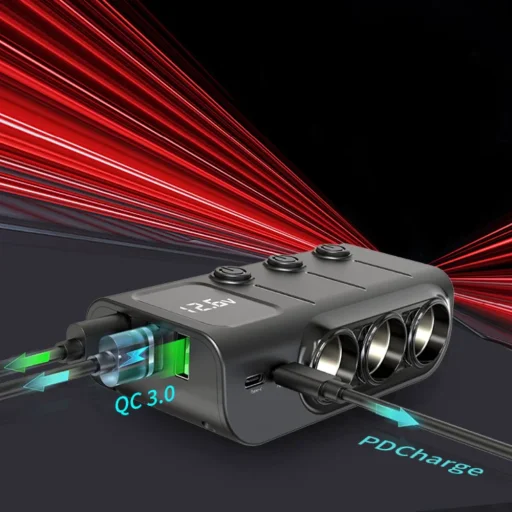 Manta MCC201T CARI PRO rozbočovač autozapaľovača a USB nabíjačka - 6