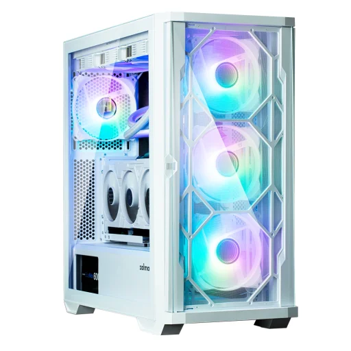 Zalman Z10 DUO ATX Mid Tower počítačová skriňa biela - 2