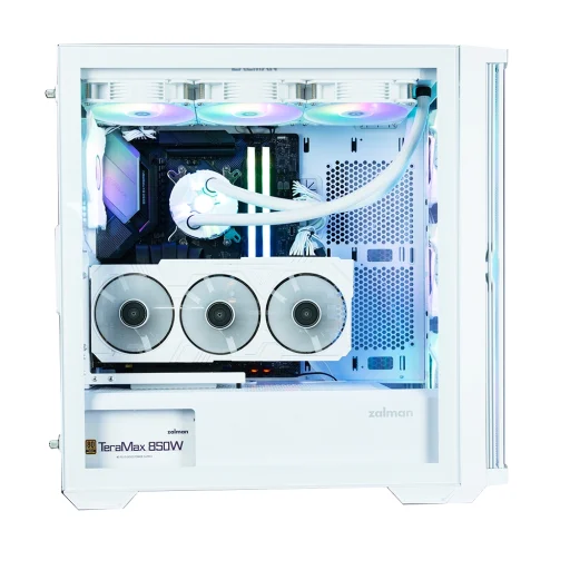 Zalman Z10 DUO ATX Mid Tower počítačová skriňa biela - 4
