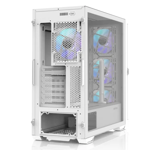 Zalman Z10 DUO ATX Mid Tower počítačová skriňa biela - 8