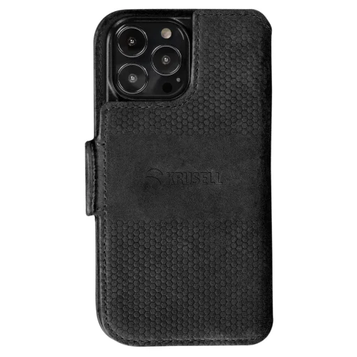 Krusell Leather PhoneWallet puzdro pre Apple iPhone 13 Pro čierne - 2