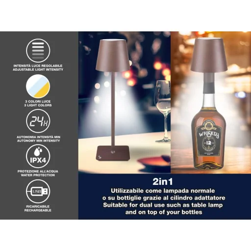 Beper P201UTP113 nabíjateľná stolná lampa s dotykovým ovládaním - 3